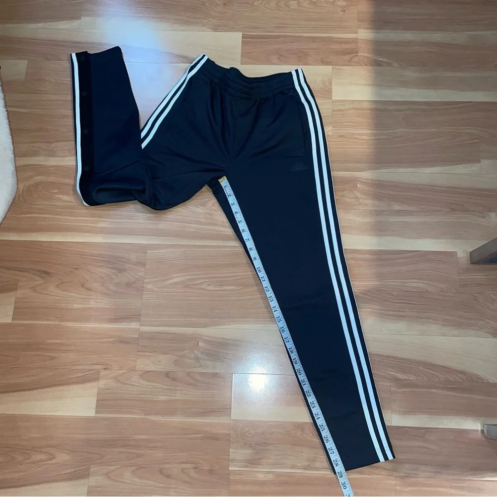 Adidas Carbon Gray  Track Snap Stripe Pants Size Small Streetwear Y2K 90s Retro
